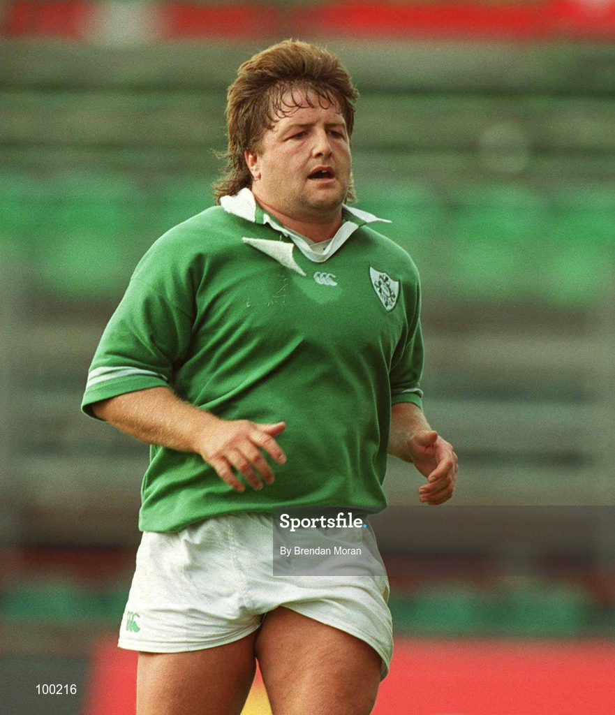 28 September 2002; Shane Byrne of Ireland during the Rugby World Cup 2003 Qualifier match between Ireland and Georgia at Lansdowne Road in Dublin. Photo by Brendan Moran/Sportsfile