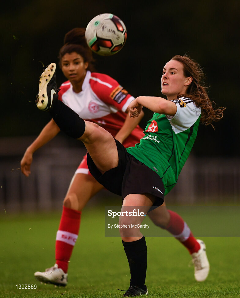 23 September 2017; Niamh Farrelly of Peamount United during the Continental Tyres Women's National League Cup Final match between Peamount United and Shelbourne Ladies at Greenogue in Dublin. Photo by Stephen McCarthy/Sportsfile
