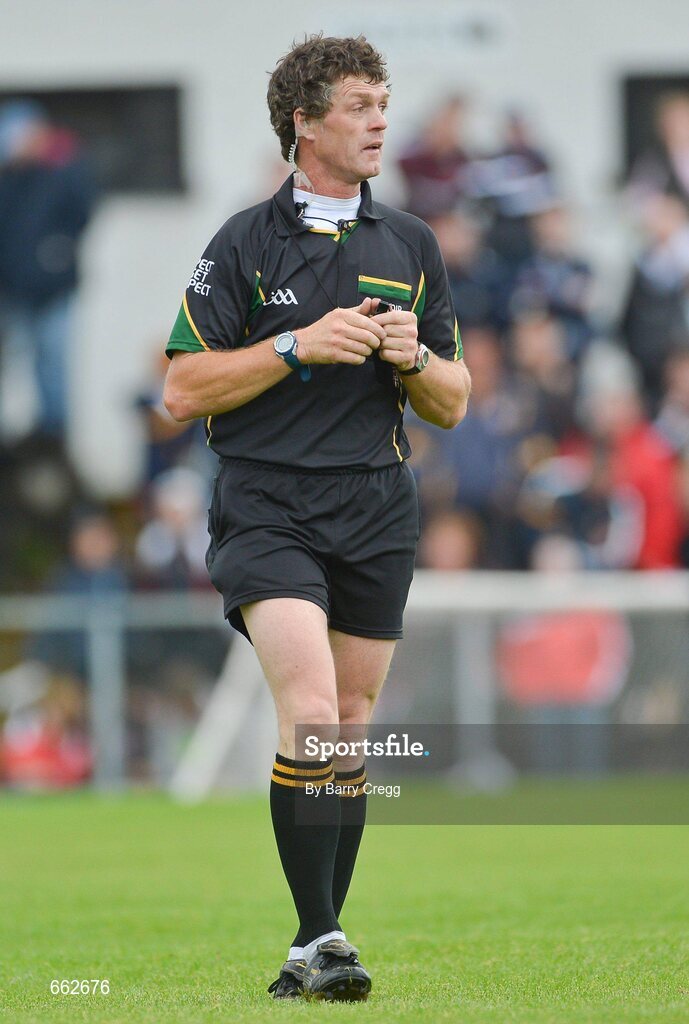 8 July 2012; Referee Tony Carroll. Ulster GAA Hurling Senior Championship Final, Antrim v Derry, Casement Park, Belfast, Co. Antrim. Picture credit: Barry Cregg / SPORTSFILE