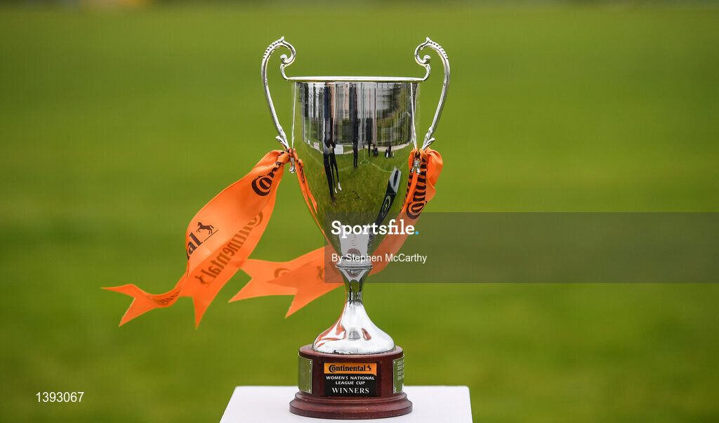 23 September 2017; The Continental Tyres Women's National League Cup prior to the final between Peamount United and Shelbourne Ladies at Greenogue in Dublin. Photo by Stephen McCarthy/Sportsfile