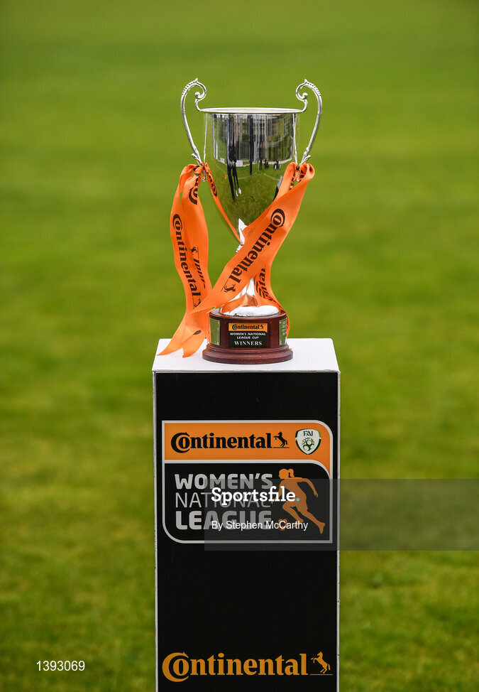 23 September 2017; The Continental Tyres Women's National League Cup prior to the final between Peamount United and Shelbourne Ladies at Greenogue in Dublin. Photo by Stephen McCarthy/Sportsfile