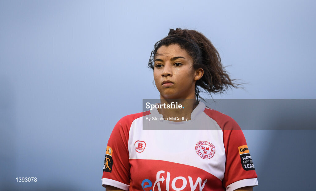 23 September 2017; Gloria Douglas of Shelbourne Ladies during the Continental Tyres Women's National League Cup Final match between Peamount United and Shelbourne Ladies at Greenogue in Dublin. Photo by Stephen McCarthy/Sportsfile