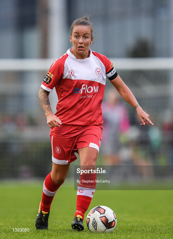 23 September 2017; Pearl Slattery of Shelbourne Ladies during the Continental Tyres Women's National League Cup Final match between Peamount United and Shelbourne Ladies at Greenogue in Dublin. Photo by Stephen McCarthy/Sportsfile