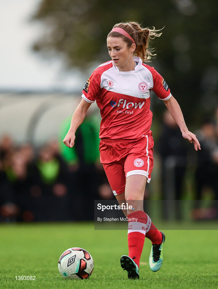 23 September 2017; Siobhan Killeen of Shelbourne Ladies during the Continental Tyres Women's National League Cup Final match between Peamount United and Shelbourne Ladies at Greenogue in Dublin. Photo by Stephen McCarthy/Sportsfile