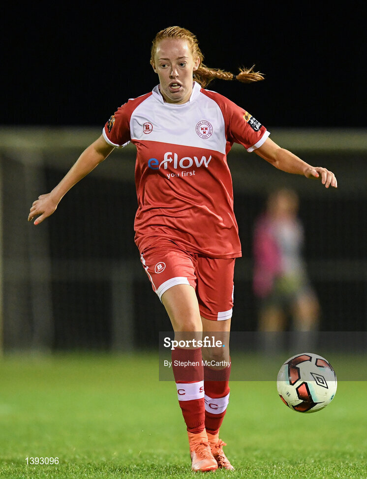 23 September 2017; Niamh Prior of Shelbourne Ladies during the Continental Tyres Women's National League Cup Final match between Peamount United and Shelbourne Ladies at Greenogue in Dublin. Photo by Stephen McCarthy/Sportsfile