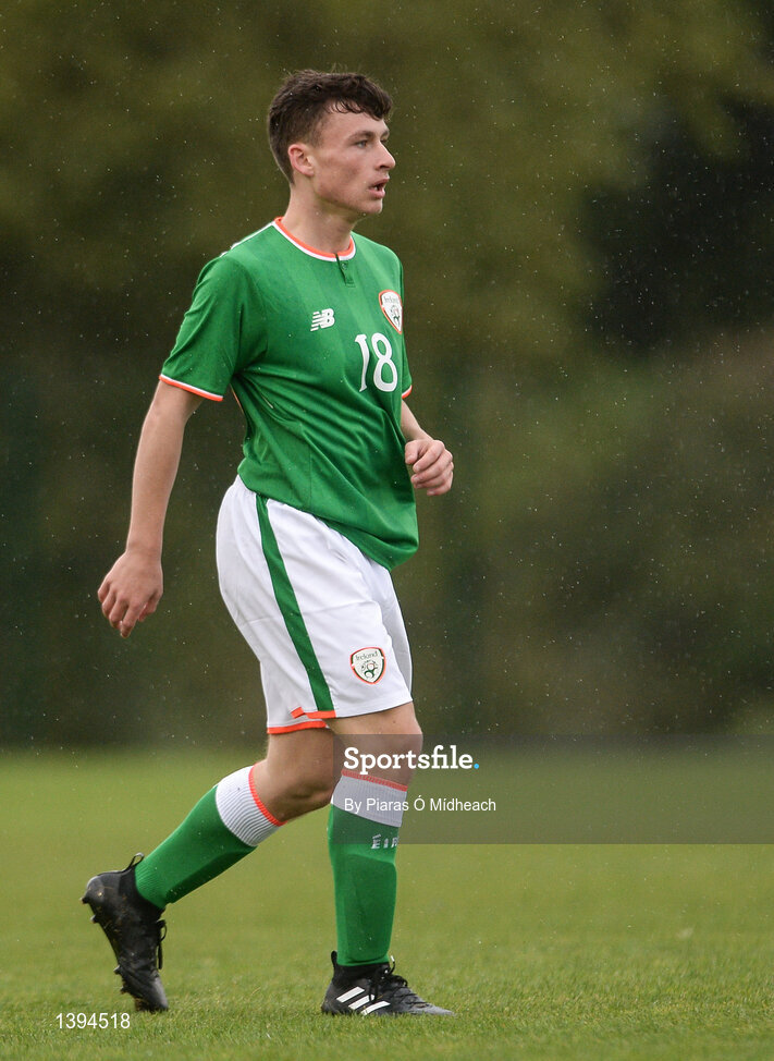 27 September 2017; Paddy Moore of Republic of Ireland during the International Friendly match between Republic of Ireland and Brazil at the AUL Complex in Dublin. Photo by Piaras Ó Mídheach/Sportsfile