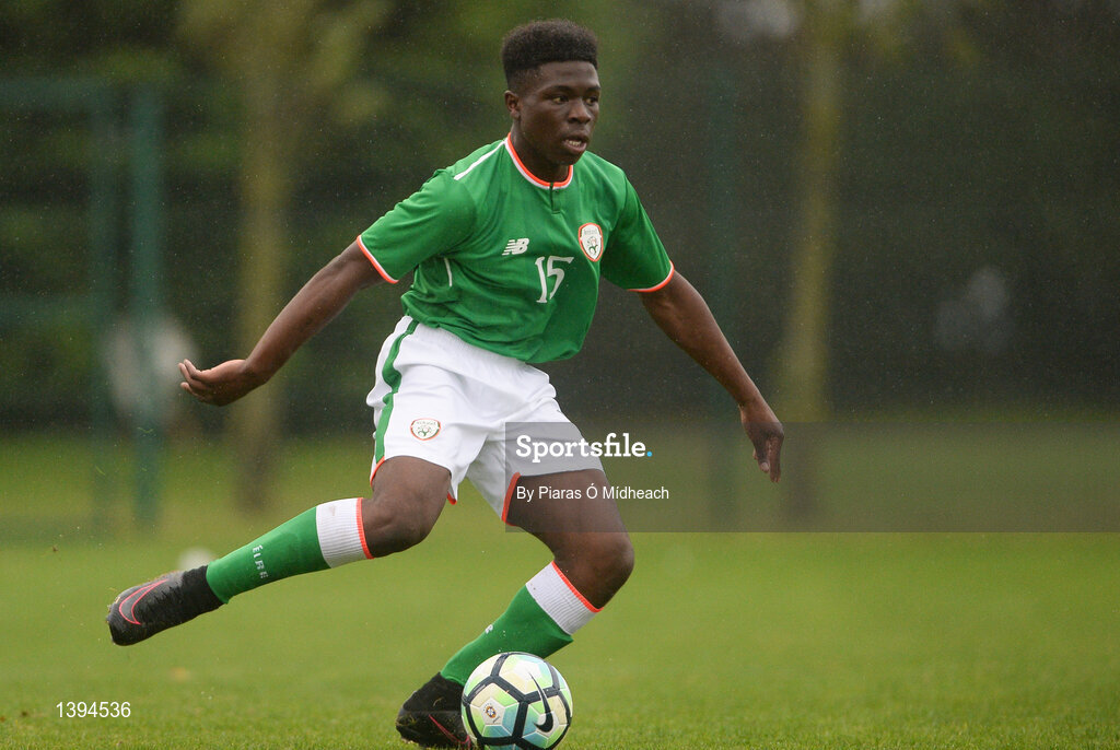 27 September 2017; Festy Ebosele of Republic of Ireland during the International Friendly match between Republic of Ireland and Brazil at the AUL Complex in Dublin. Photo by Piaras Ó Mídheach/Sportsfile