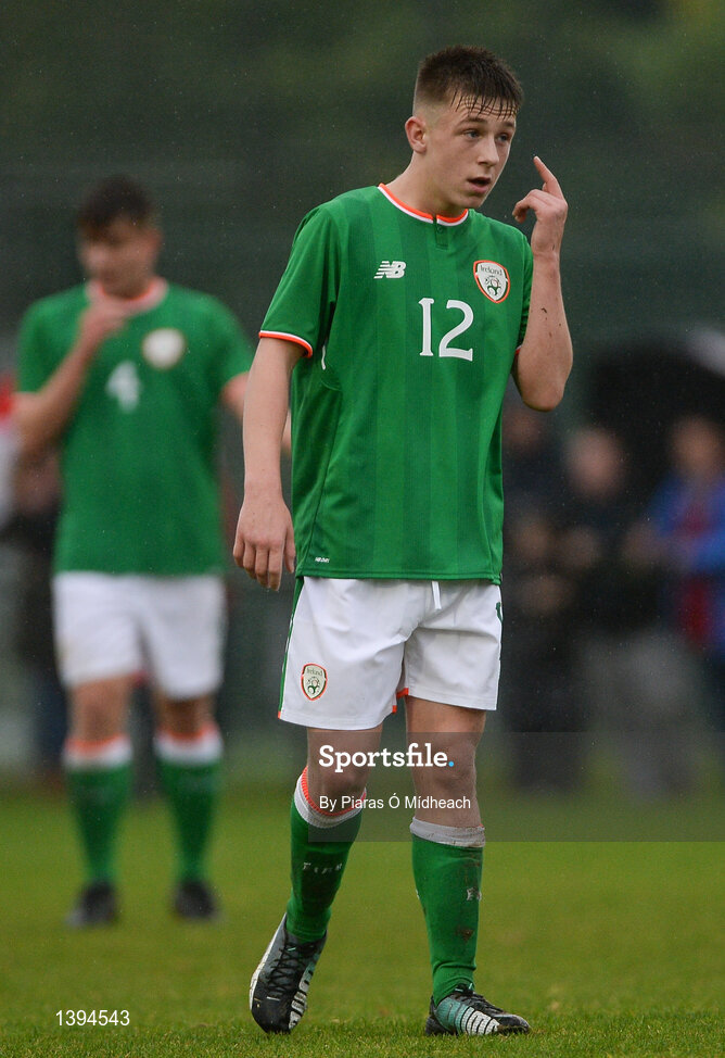 27 September 2017; Ronan McKinley of Republic of Ireland during the International Friendly match between Republic of Ireland and Brazil at the AUL Complex in Dublin. Photo by Piaras Ó Mídheach/Sportsfile