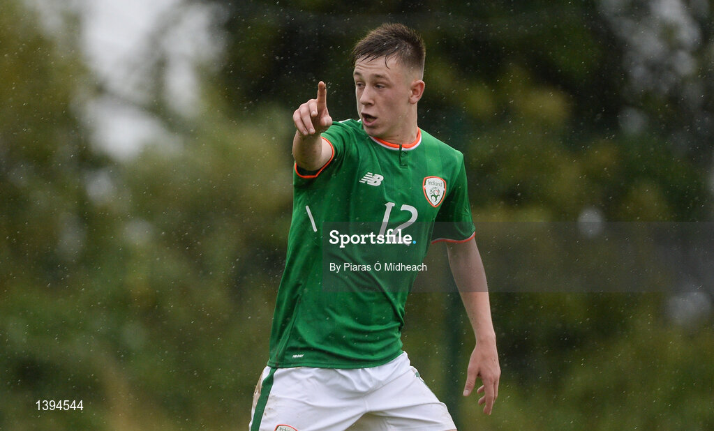27 September 2017; Ronan McKinley of Republic of Ireland during the International Friendly match between Republic of Ireland and Brazil at the AUL Complex in Dublin. Photo by Piaras Ó Mídheach/Sportsfile