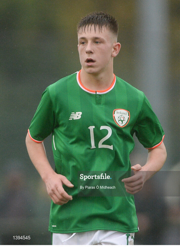 27 September 2017; Ronan McKinley of Republic of Ireland during the International Friendly match between Republic of Ireland and Brazil at the AUL Complex in Dublin. Photo by Piaras Ó Mídheach/Sportsfile