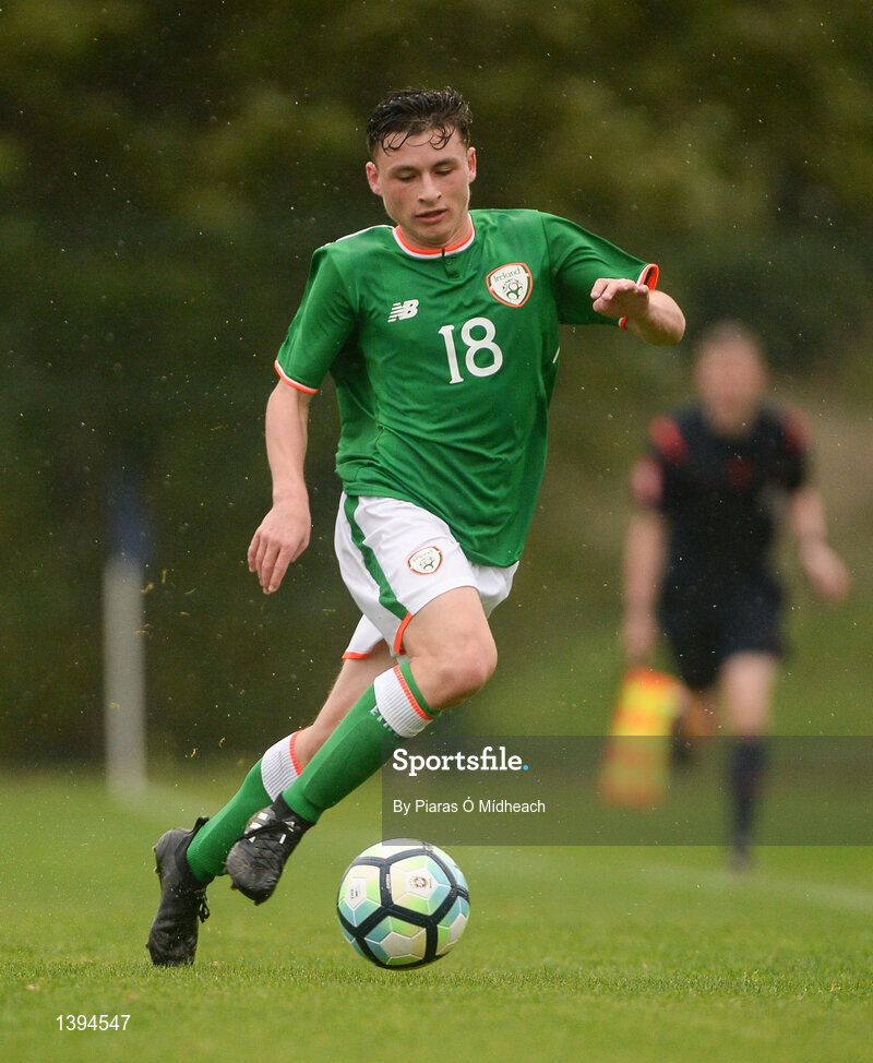 27 September 2017; Paddy Moore of Republic of Ireland during the International Friendly match between Republic of Ireland and Brazil at the AUL Complex in Dublin. Photo by Piaras Ó Mídheach/Sportsfile