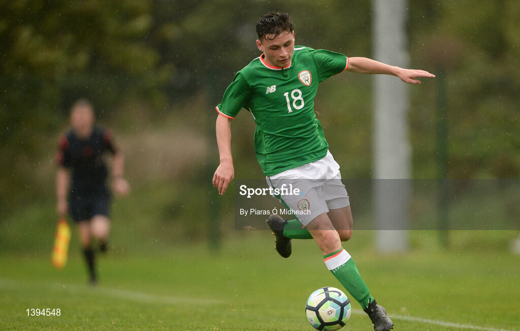 27 September 2017; Paddy Moore of Republic of Ireland during the International Friendly match between Republic of Ireland and Brazil at the AUL Complex in Dublin. Photo by Piaras Ó Mídheach/Sportsfile