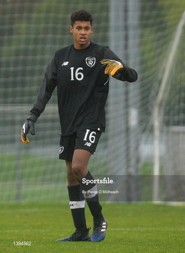 27 September 2017; Gavin Bazuna of Republic of Ireland during the International Friendly match between Republic of Ireland and Brazil at the AUL Complex in Dublin. Photo by Piaras Ó Mídheach/Sportsfile
