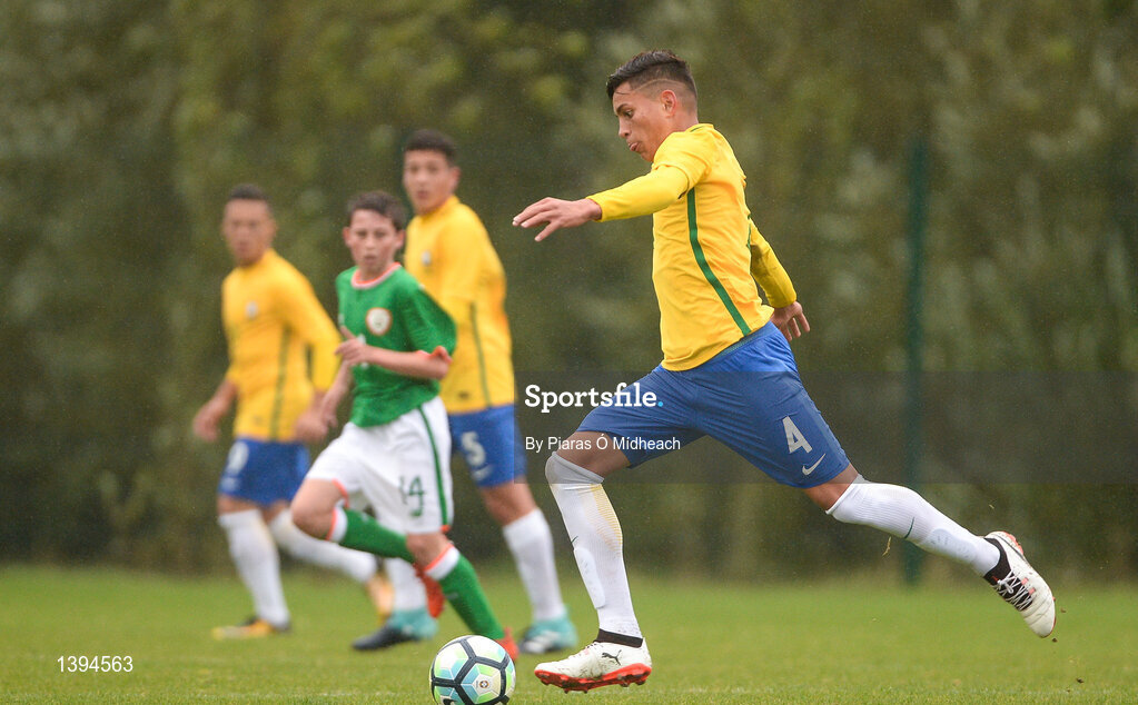 27 September 2017; Renan of Brazil during the International Friendly match between Republic of Ireland and Brazil at the AUL Complex in Dublin. Photo by Piaras Ó Mídheach/Sportsfile