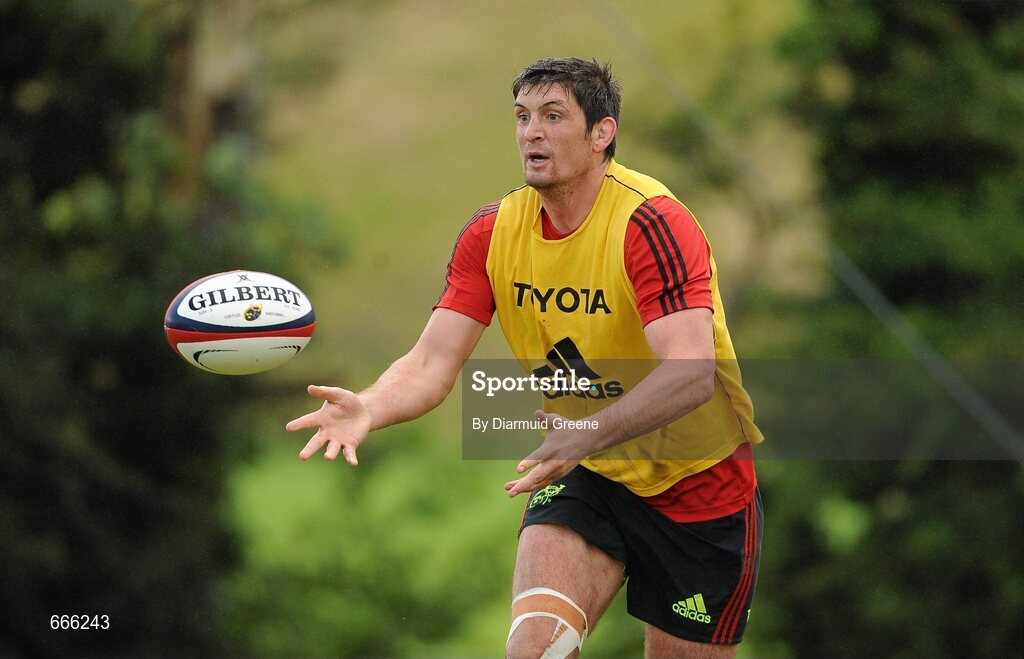 18 July 2012; Munster's James Downey in action during squad training ahead of the 2012/13 season. Munster Rugby Squad Training, Cork Institute of Technology, Bishopstown, Cork. Picture credit: Diarmuid Greene / SPORTSFILE