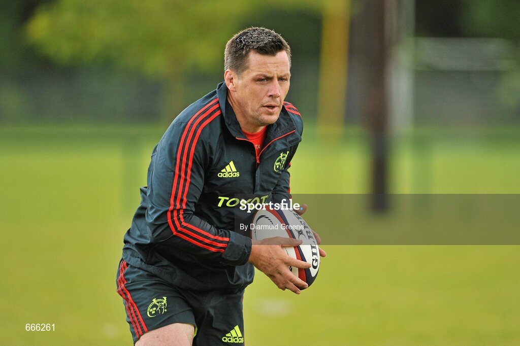 18 July 2012; Munster's James Coughlan in action during squad training ahead of the 2012/13 season. Munster Rugby Squad Training, Cork Institute of Technology, Bishopstown, Cork. Picture credit: Diarmuid Greene / SPORTSFILE