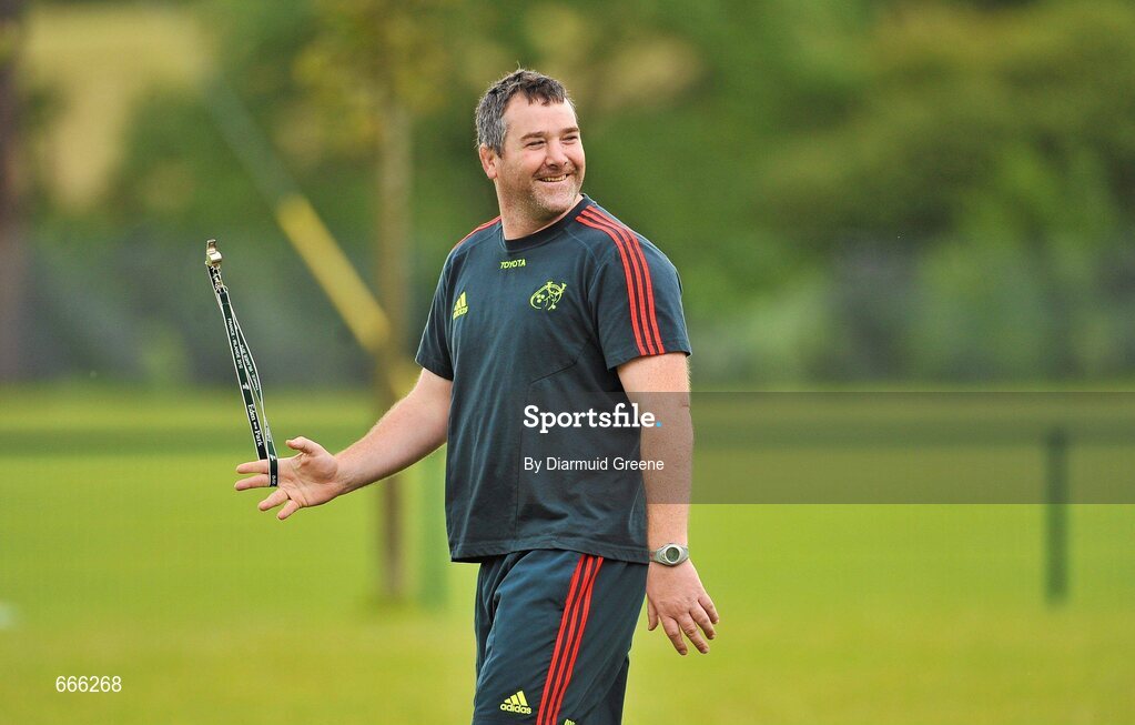 18 July 2012; Munster forwards coach Anthony Foley during squad training ahead of the 2012/13 season. Munster Rugby Squad Training, Cork Institute of Technology, Bishopstown, Cork. Picture credit: Diarmuid Greene / SPORTSFILE
