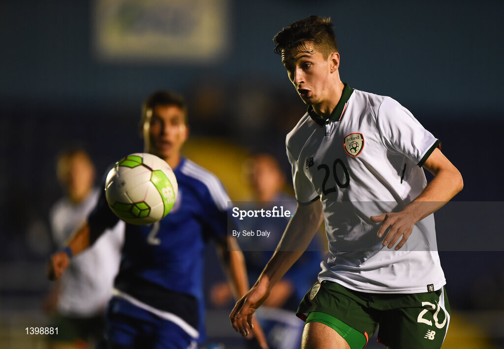 7 October 2017; Neil Farrugia of Republic of Ireland during the UEFA European U19 Championship Qualifier match between Republic of Ireland and Cyprus at the Regional Sports Centre in Waterford. Photo by Seb Daly/Sportsfile