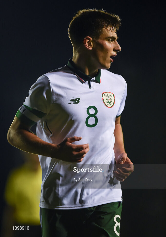 7 October 2017; Jayson Molumby of Republic of Ireland during the UEFA European U19 Championship Qualifier match between Republic of Ireland and Cyprus at the Regional Sports Centre in Waterford. Photo by Seb Daly/Sportsfile