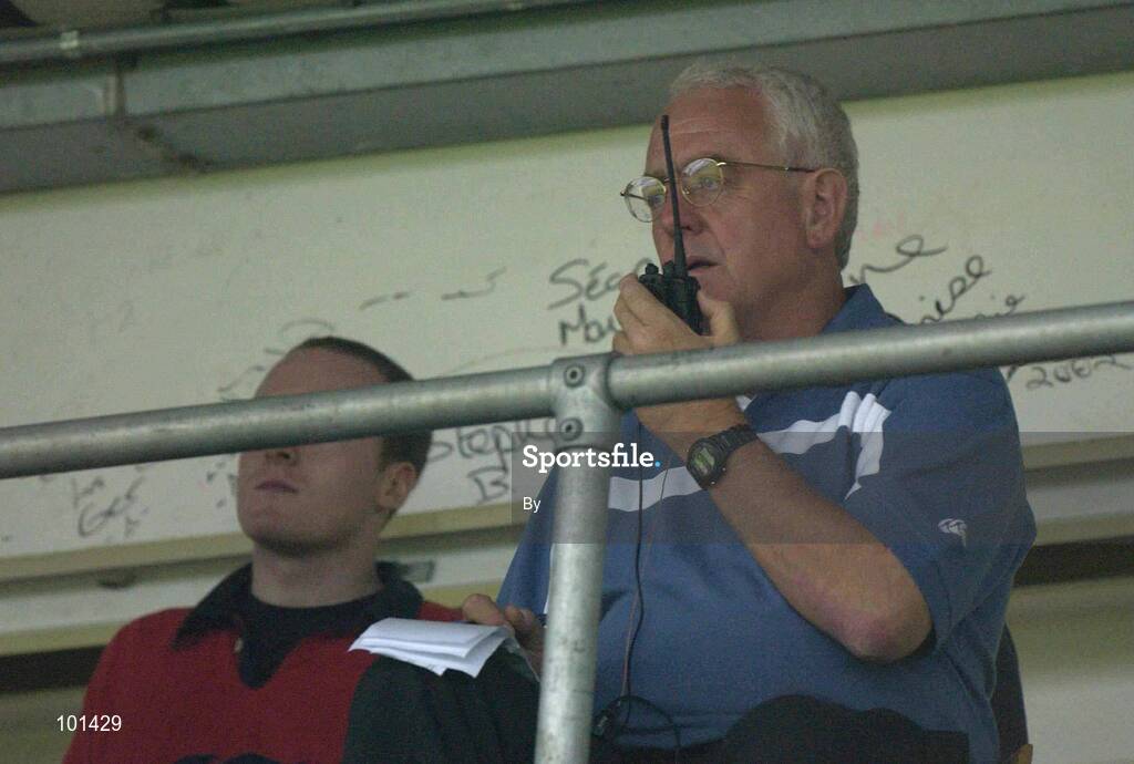 13 August 2002; New coach Alan Gaffney watches from the stand. Munster v Bristol, Rugby Representative Friendly, Thomond Park, Limerick. Picture credit; Brendan Moran / SPORTSFILE *EDI*