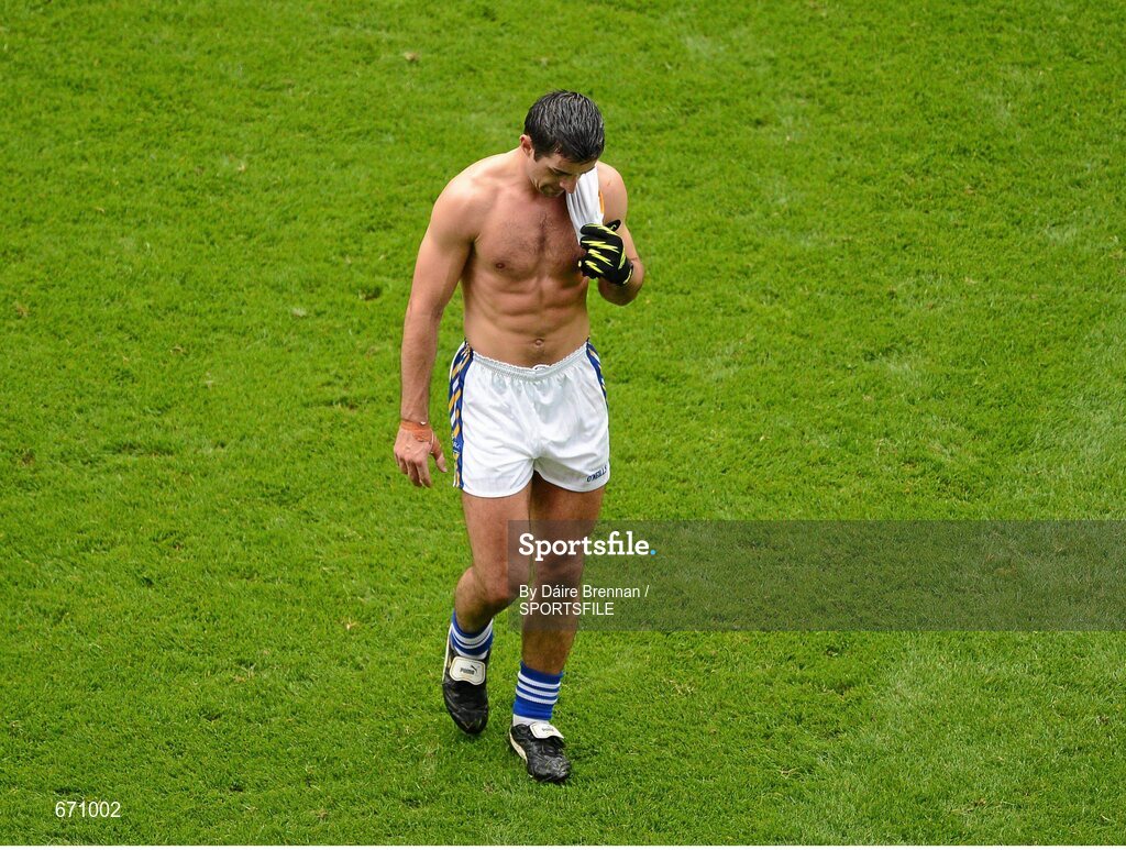 5 August 2012; A dejected Aidan O'Mahony, Kerry, after the game. GAA Football All-Ireland Senior Championship Quarter-Final, Donegal v Kerry, Croke Park, Dublin. Picture credit: Dáire Brennan / SPORTSFILE