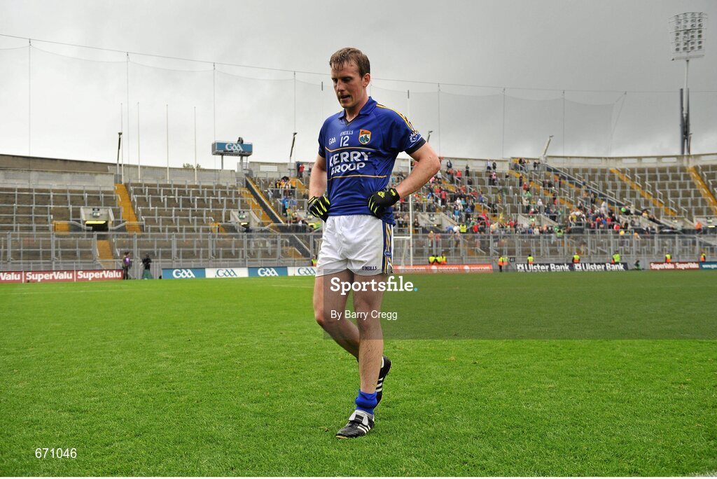 5 August 2012; A dejected Donnchadh Walsh, Kerry, after the game. GAA Football All-Ireland Senior Championship Quarter-Final, Donegal v Kerry, Croke Park, Dublin. Picture credit: Barry Cregg / SPORTSFILE