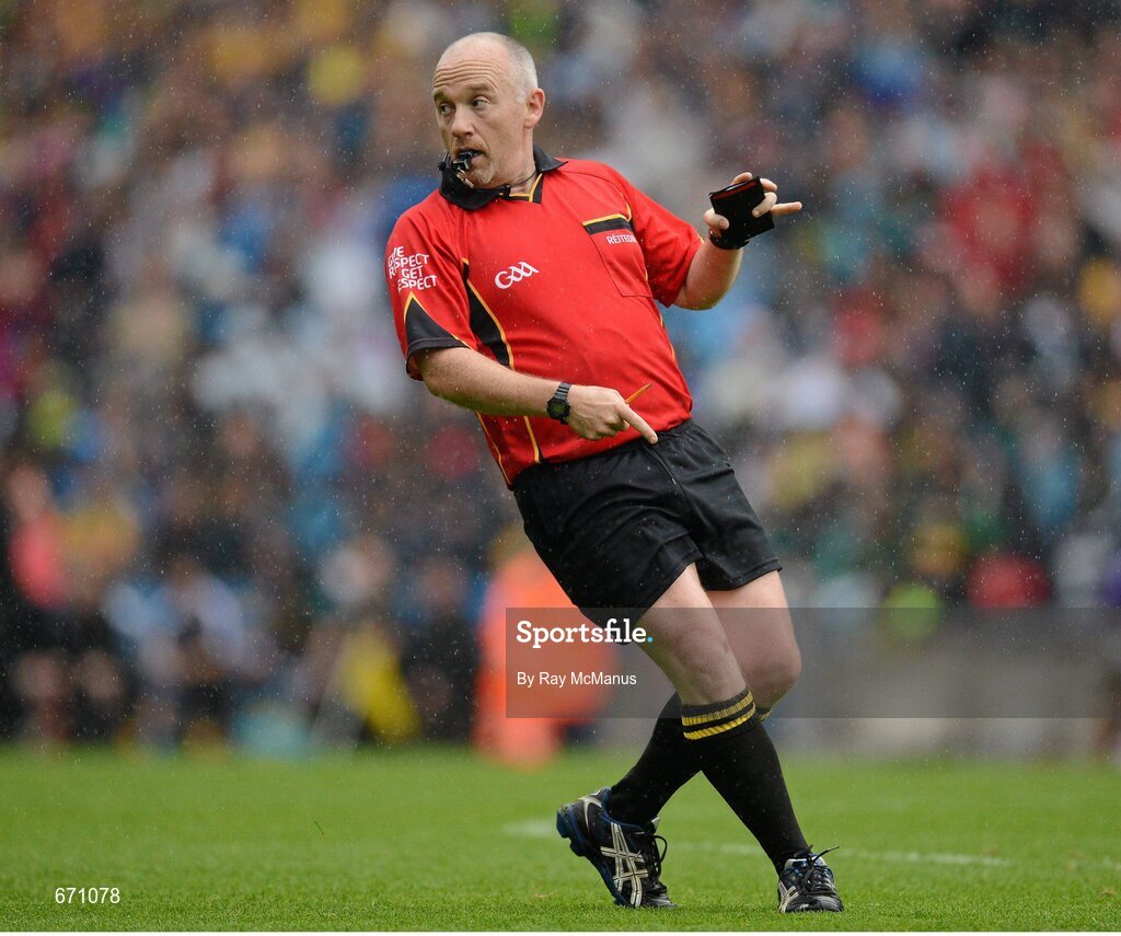 5 August 2012; Referee Marty Duffy. GAA Football All-Ireland Senior Championship Quarter-Final, Donegal v Kerry, Croke Park, Dublin. Picture credit: Ray McManus / SPORTSFILE