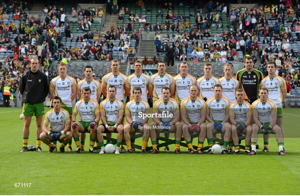 5 August 2012; The Donegal squad. GAA Football All-Ireland Senior Championship Quarter-Final, Donegal v Kerry, Croke Park, Dublin. Picture credit: Ray McManus / SPORTSFILE