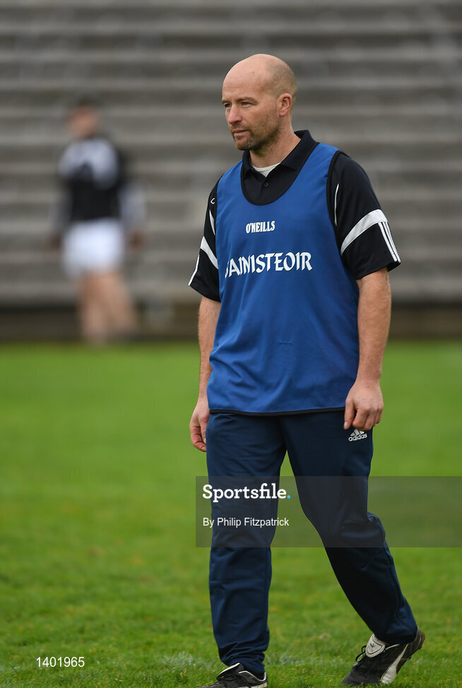 15 October 2017; Magheracloone manager Keith Gilsenan at the Monaghan County Senior Football Championship Final match between Magheracloone and Scotstown at St Tiernach's Park in Monaghan. Photo by Philip Fitzpatrick/Sportsfile
