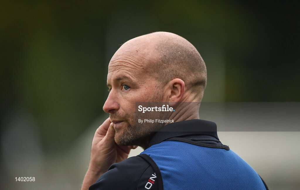15 October 2017; Magheracloone manager Keith Gilsenan during the Monaghan County Senior Football Championship Final match between Magheracloone and Scotstown at St Tiernach's Park in Monaghan. Photo by Philip Fitzpatrick/Sportsfile