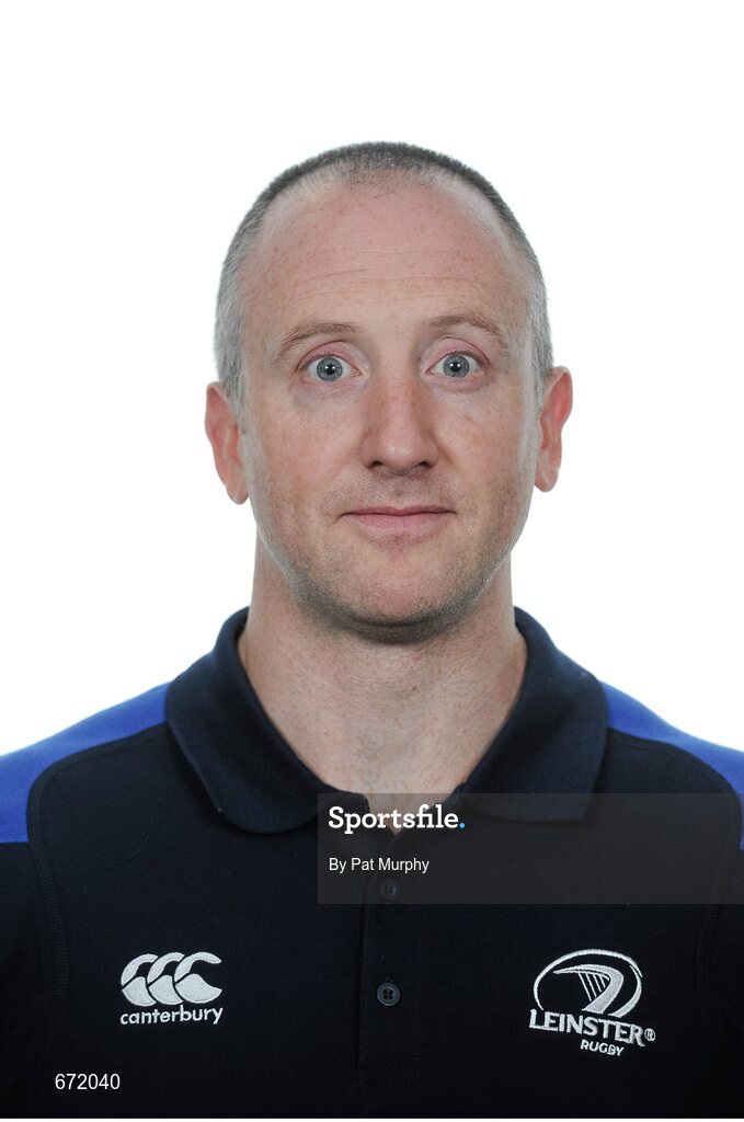 7 August 2012; Garreth Farrell, Leinster Head Physio. Leinster Rugby Squad Headshots for Season 2012/13, Leinster Rugby, UCD, Belfield, Dublin. Picture credit: Pat Murphy / SPORTSFILE