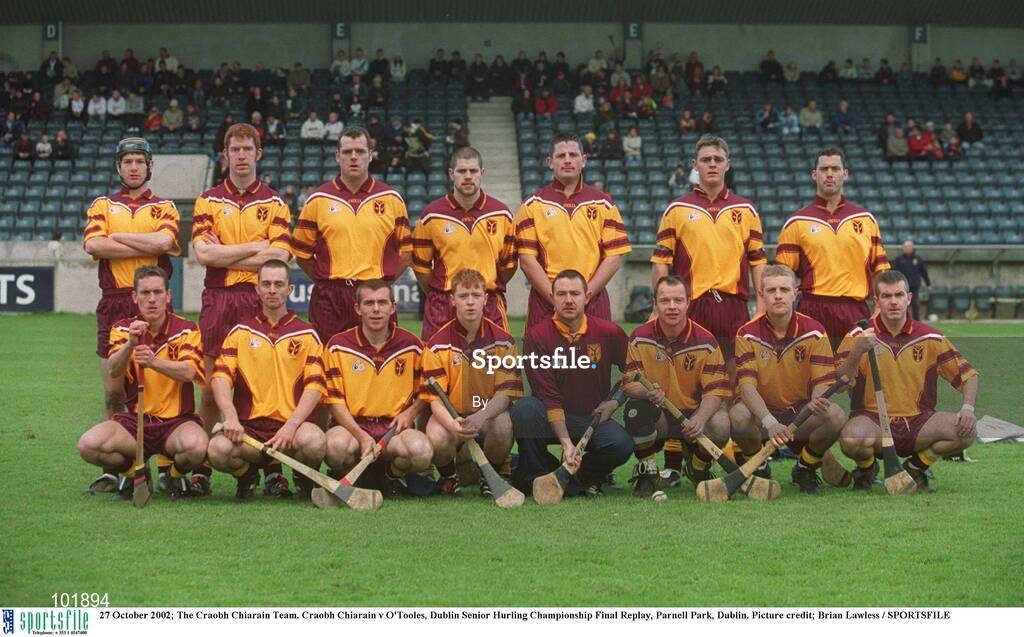 27 October 2002; The Craobh Chiarain Team. Craobh Chiarain v O'Tooles, Dublin Senior Hurling Championship Final Replay, Parnell Park, Dublin. Picture credit; Brian Lawless / SPORTSFILE