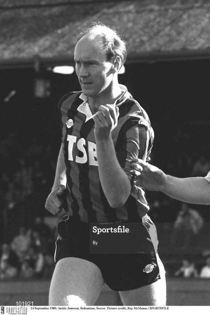 24 September 1989; Jackie Jameson, Bohemians. Soccer. Picture credit; Ray McManus / SPORTSFILE