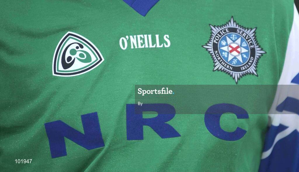 30 October 2002; The team crest of the Police Service of Northern Ireland pictured before a representative Gaelic Football match between An Garda Siochana and the Police Service of Northern Ireland at the Westmanstown Sports Centre, Westmanstown, Co. Dublin. Picture credit; Brendan Moran / SPORTSFILE *EDI*