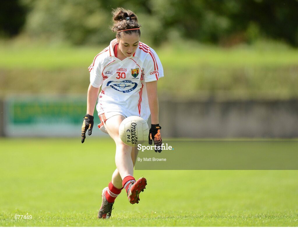 25 August 2012; Amy O'Connor, Cork. All Ireland U16 ‘A’ Championship Final, Cork v Galway, MacDonagh Park, Nenagh, Co. Tipperary. Picture credit: Matt Browne / SPORTSFILE