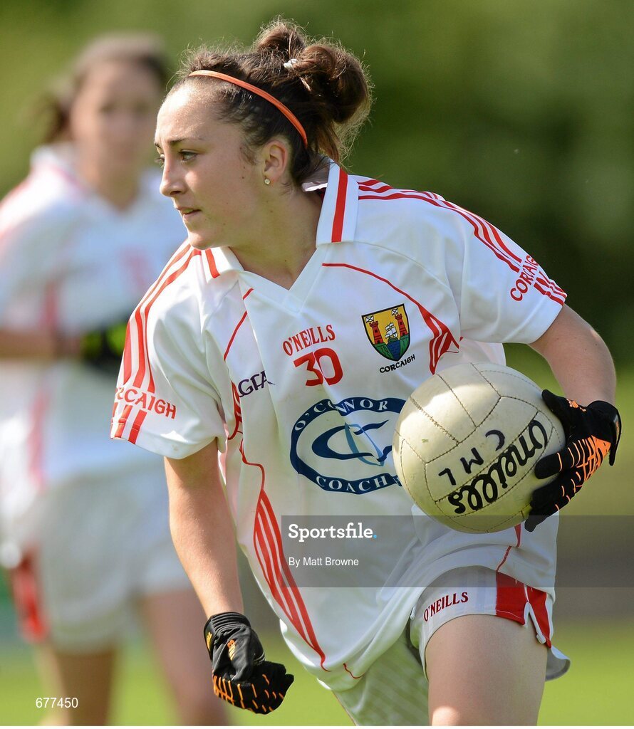 25 August 2012; Amy O'Connor, Cork. All Ireland U16 ‘A’ Championship Final, Cork v Galway, MacDonagh Park, Nenagh, Co. Tipperary. Picture credit: Matt Browne / SPORTSFILE