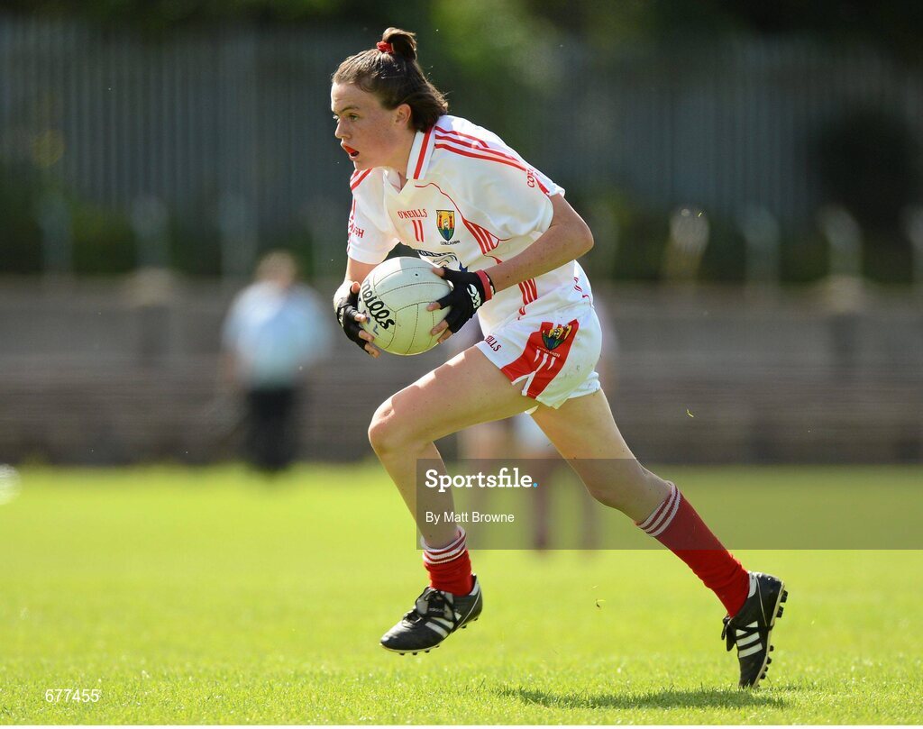 25 August 2012; Hannah Looney, Cork. All Ireland U16 ‘A’ Championship Final, Cork v Galway, MacDonagh Park, Nenagh, Co. Tipperary. Picture credit: Matt Browne / SPORTSFILE