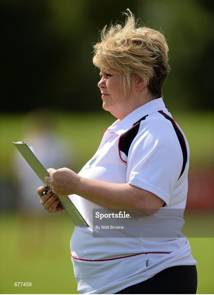 25 August 2012; Cork manager Mags McEvoy. All Ireland U16 ‘A’ Championship Final, Cork v Galway, MacDonagh Park, Nenagh, Co. Tipperary. Picture credit: Matt Browne / SPORTSFILE