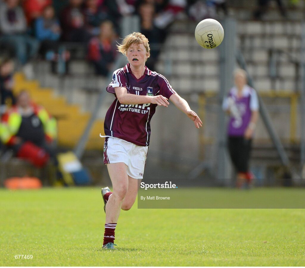 25 August 2012; Louise Ward, Galway. All Ireland U16 ‘A’ Championship Final, Cork v Galway, MacDonagh Park, Nenagh, Co. Tipperary. Picture credit: Matt Browne / SPORTSFILE