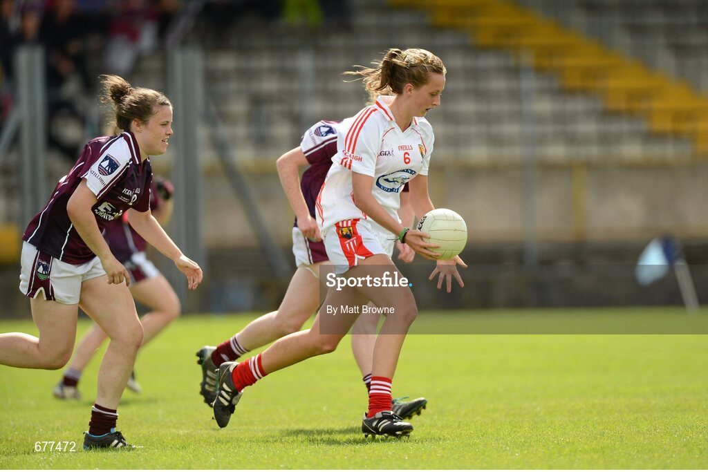 25 August 2012; Caoilinn Hickey, Cork, in action against Galway. All Ireland U16 ‘A’ Championship Final, Cork v Galway, MacDonagh Park, Nenagh, Co. Tipperary. Picture credit: Matt Browne / SPORTSFILE