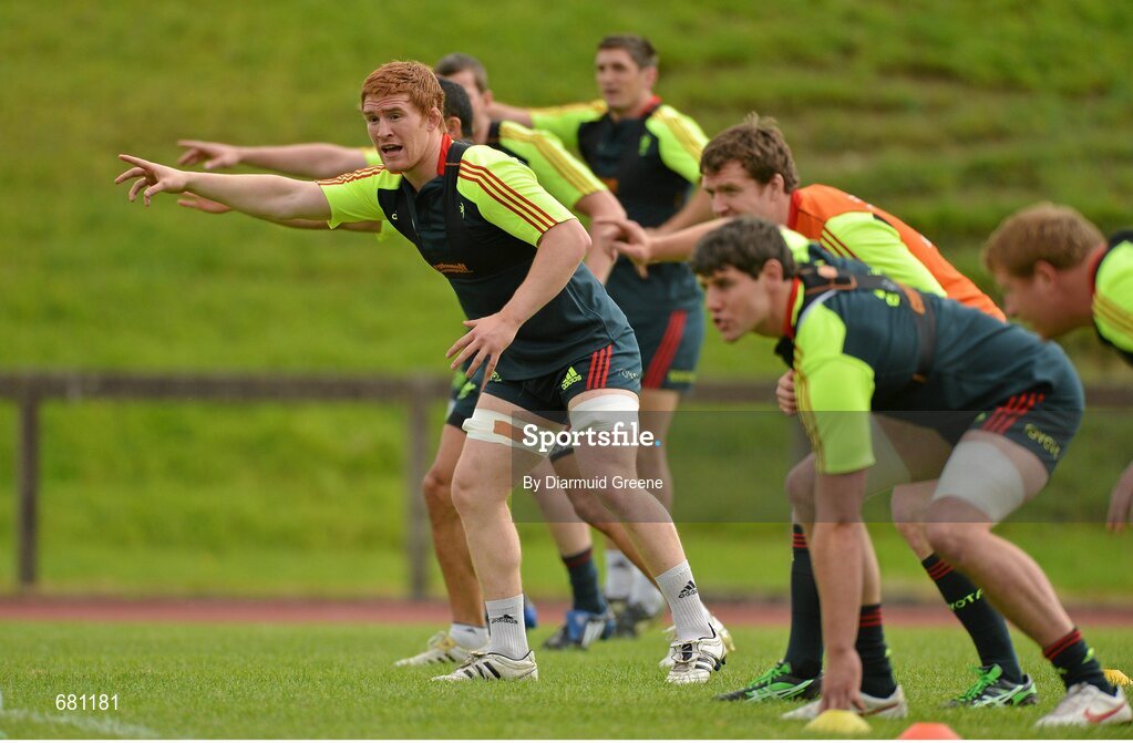 5 September 2012; Munster's Sean Dougall during squad training ahead of their Celtic League, Round 2, match against Benetton Treviso on Friday. Munster Rugby Squad Training, University of Limerick, Limerick. Picture credit: Diarmuid Greene / SPORTSFILE