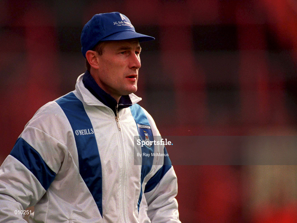 5 April 1998; Monaghan manager Eamonn McEneaney during the Church & General National Football League Quarter Final match between Down and Monaghan at Croke Park in Dublin. Photo by Ray McManus/Sportsfile