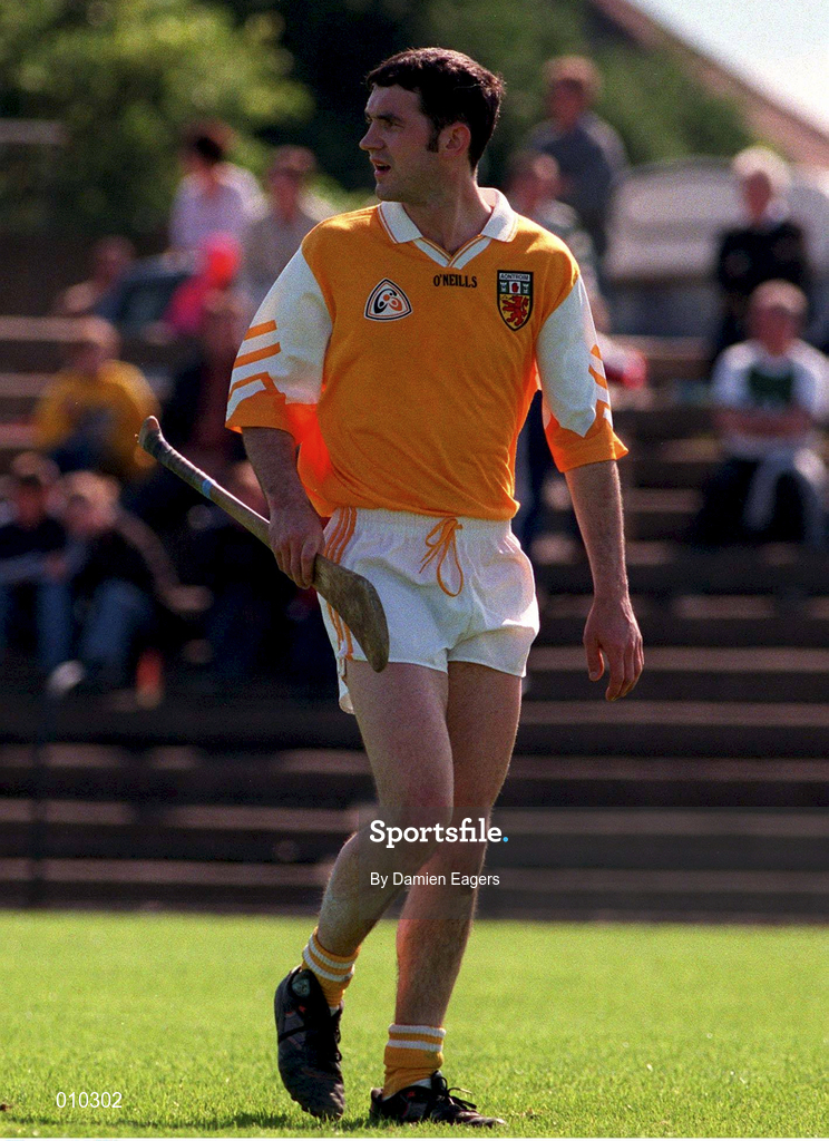 14 June 1998; Frank McMullan of Antrim during the Guinness Ulster Senior Hurling Championship semi-final match between Antrim and London at Casement Park in Belfast. Photo by Damien Eagers/Sportsfile