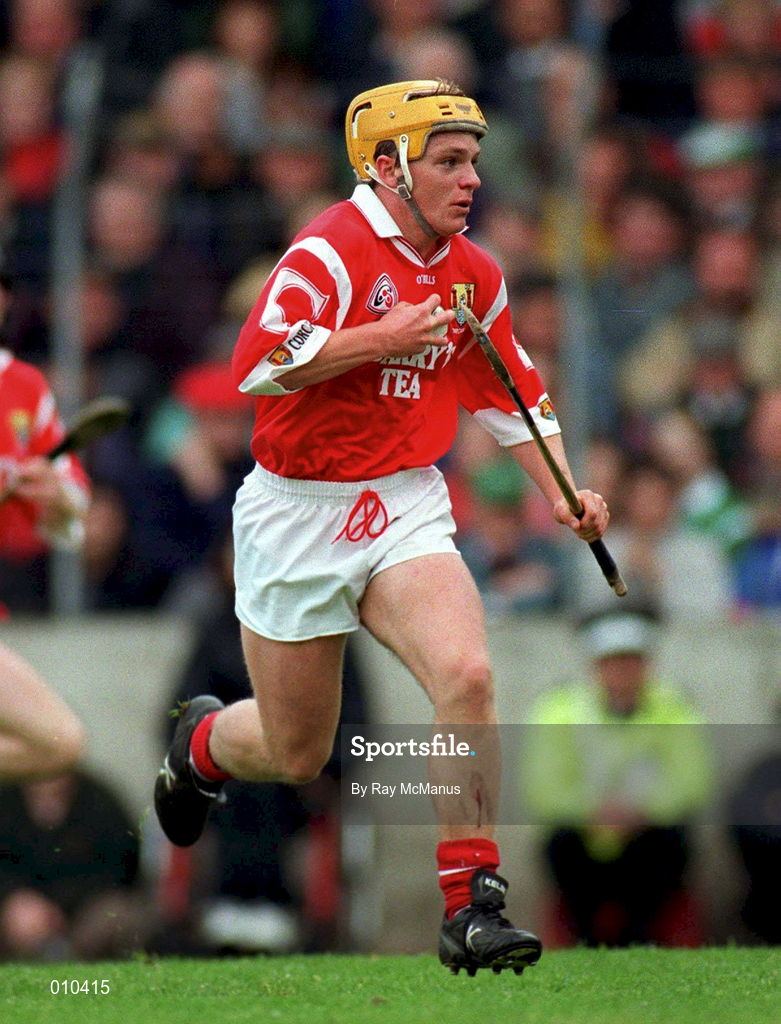 8 June 1997; Joe Deane of Cork during the GAA Munster Senior Hurling Championship Semi-Final match between Clare and Cork at the Gaelic Grounds in Limerick. Photo by Ray McManus/Sportsfile