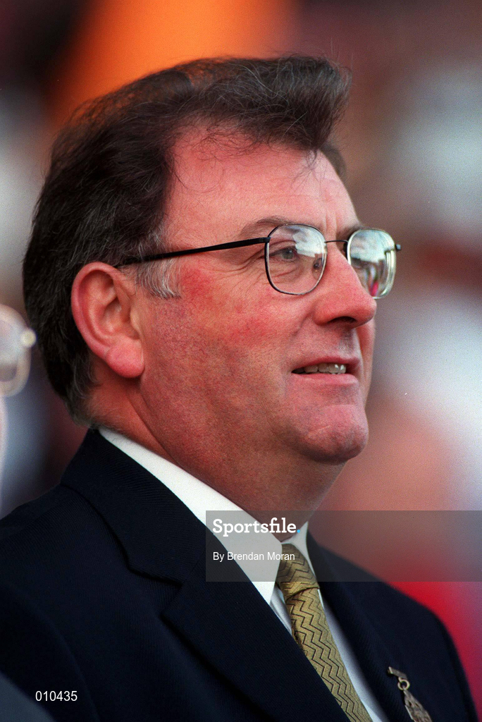 25 October 1998; GAA President Joe McDonagh during the All-Ireland Senior Ladies Football Championship Final replay match between Monaghan and Waterford at Croke Park in Dublin. Photo by Brendan Moran/Sportsfile