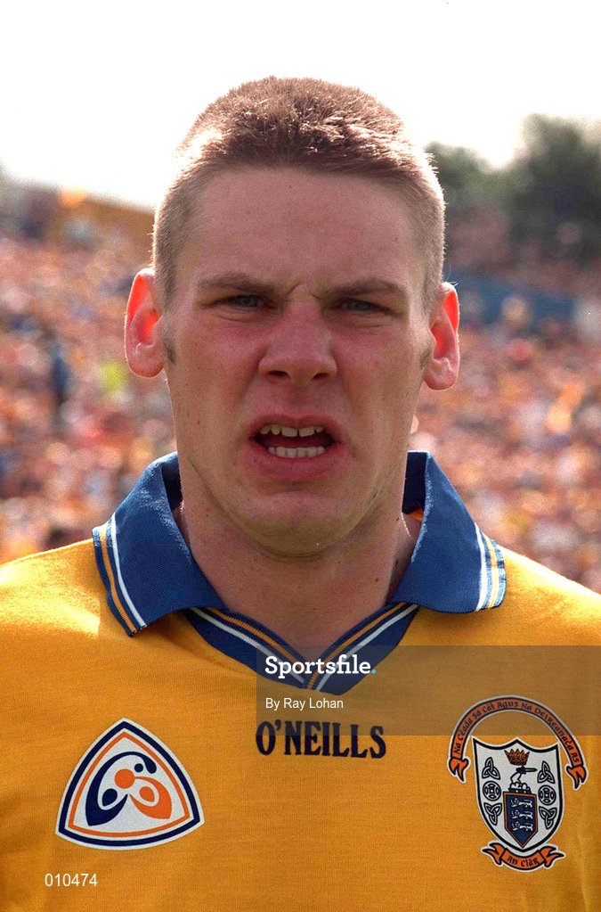29 August 1998; John Reddan of Clare prior to the Guinness All-Ireland Senior Hurling Championship semi-final 2nd replay match between Offaly and Clare at Semple Stadium in Thurles, Tipperary. Photo by Ray Lohan/Sportsfile