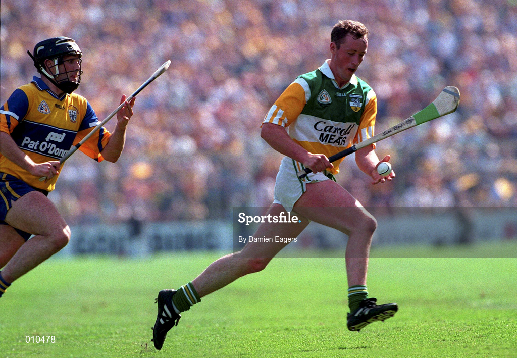 9 August 1998; John Ryan of Offaly during the Guinness All-Ireland Senior Hurling Championship semi-final match between Offaly and Clare at Croke Park in Dublin. Photo by Damien Eagers/Sportsfile