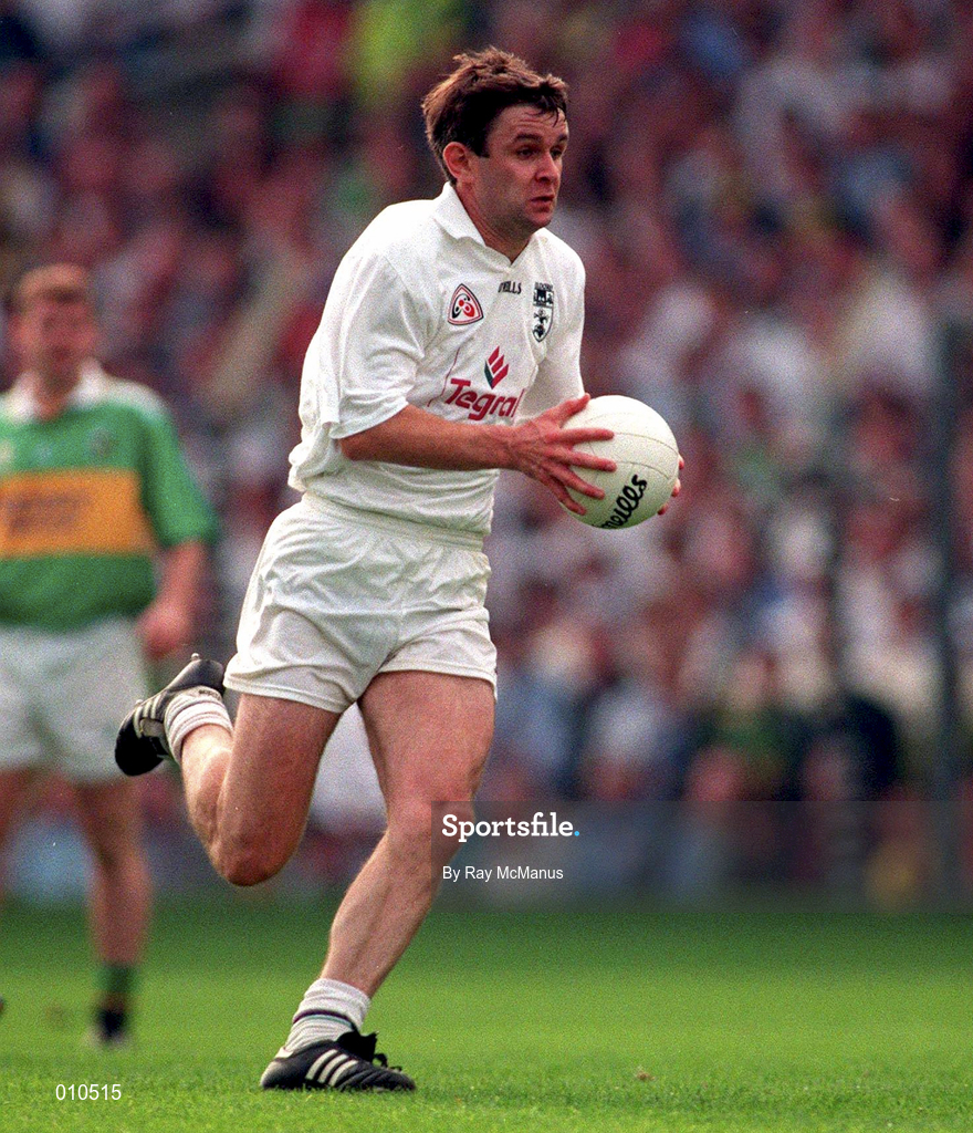 30 August 1998; Karl O'Dwyer of Kildare during the Bank of Ireland All-Ireland Senior Football Championship Semi-Final match between Kildare and Kerry at Croke Park in Dublin. Photo by Ray McManus/Sportsfile