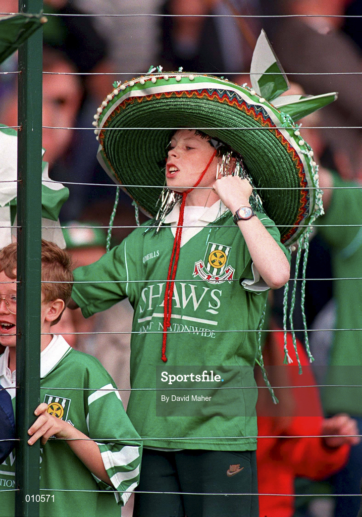 7 July 1996; A young Limerick supporter during the Guinness Munster Senior Hurling Championship Final match between Limerick and Tipperary at the Gaelic Grounds in Limerick. Photo by David Maher/Sportsfile