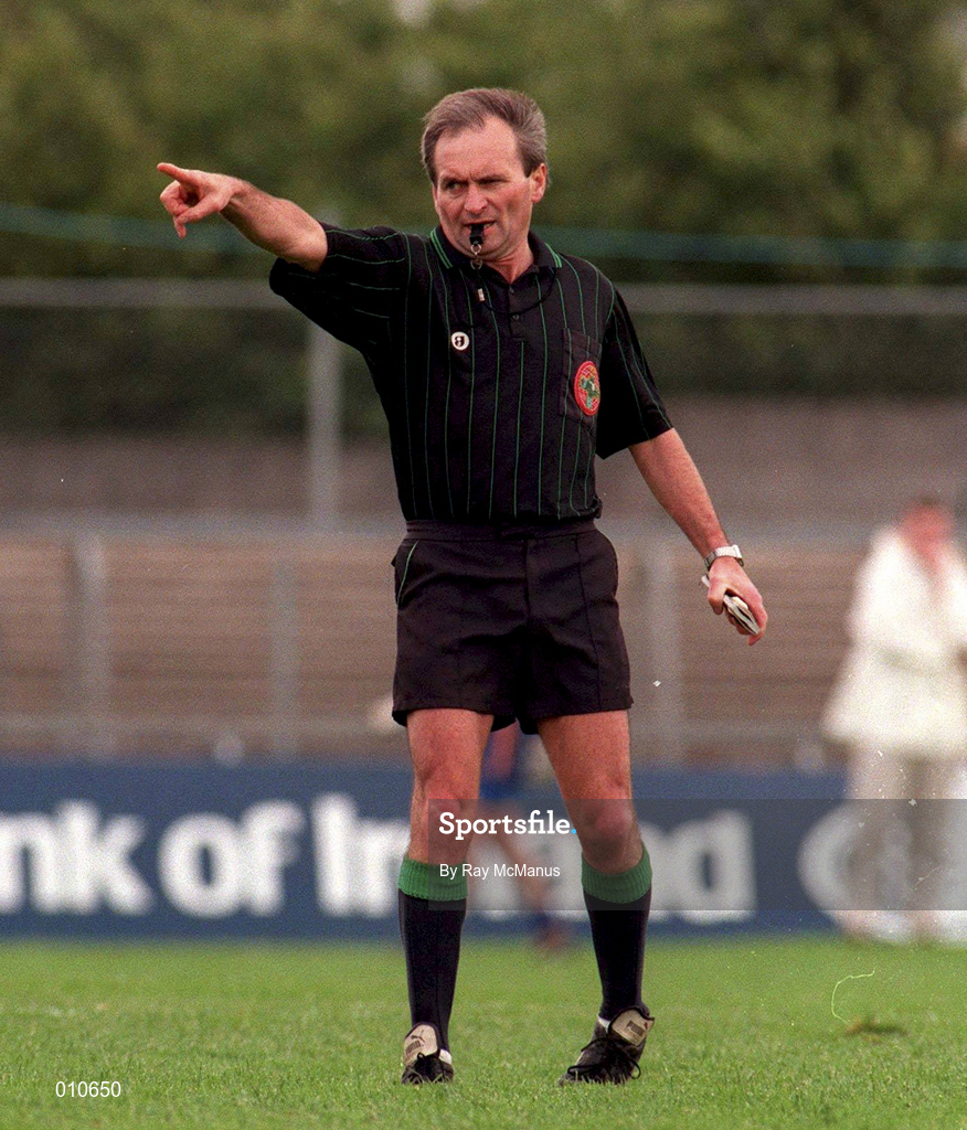 28 June 1998; Referee Michael Gibbons during the Bank of Ireland Leinster Senior Football Championship semi-final match between Meath and Louth at Croke Park in Dublin. Photo by Ray McManus/Sportsfile
